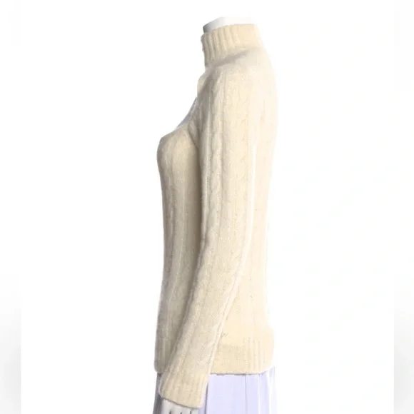 GANNI // Cutout cable-knit alpaca-blend turtleneck sweater - Picture 6 of 7